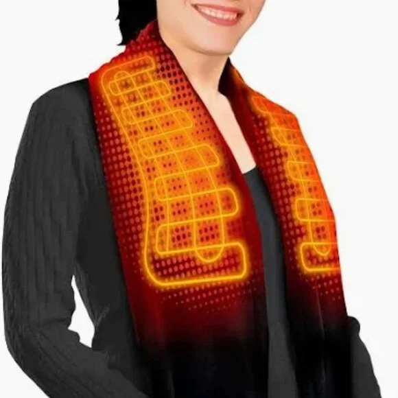 ActionHeat Adult 5V Battery Heated Fleece Scarf (Black) - Picture 2 of 4